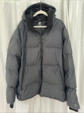 Champion Black Hooded Puffer Jacket - Women's